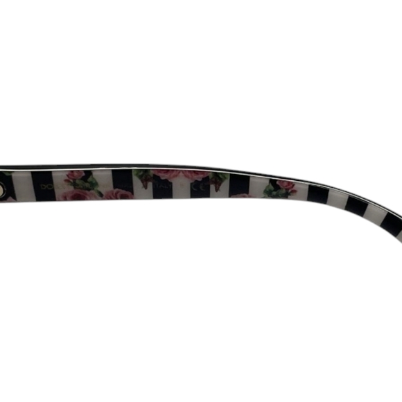 Dolce and Gabbana Black and Floral Cat Eye Sunglasses - Picture 4 of 8
